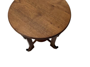 Art Deco Amsterdamse School Oak Side Table, 1920s